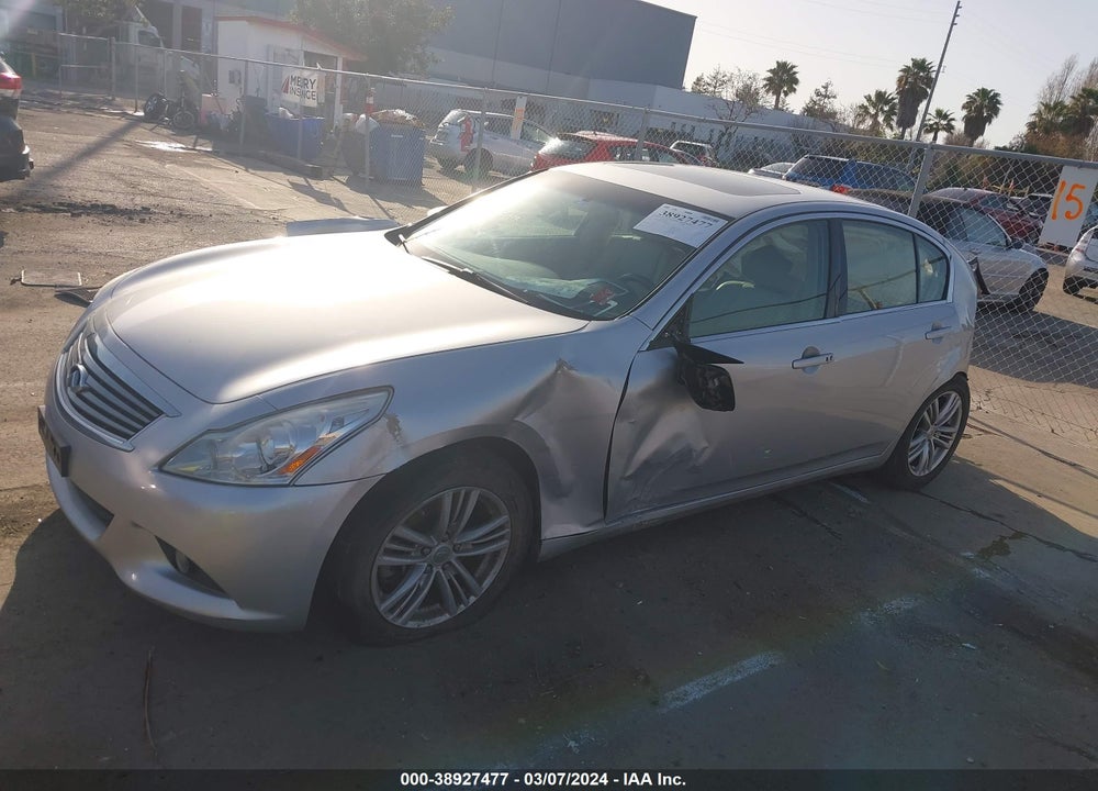 2012 INFINITI G25 JOURNEY VIN: JN1DV6AP6CM700686