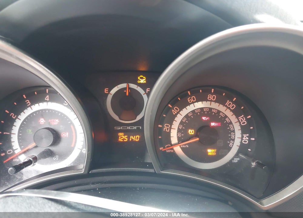 2011 TOYOTA SCION TC VIN: JTKJF5C74B3016625
