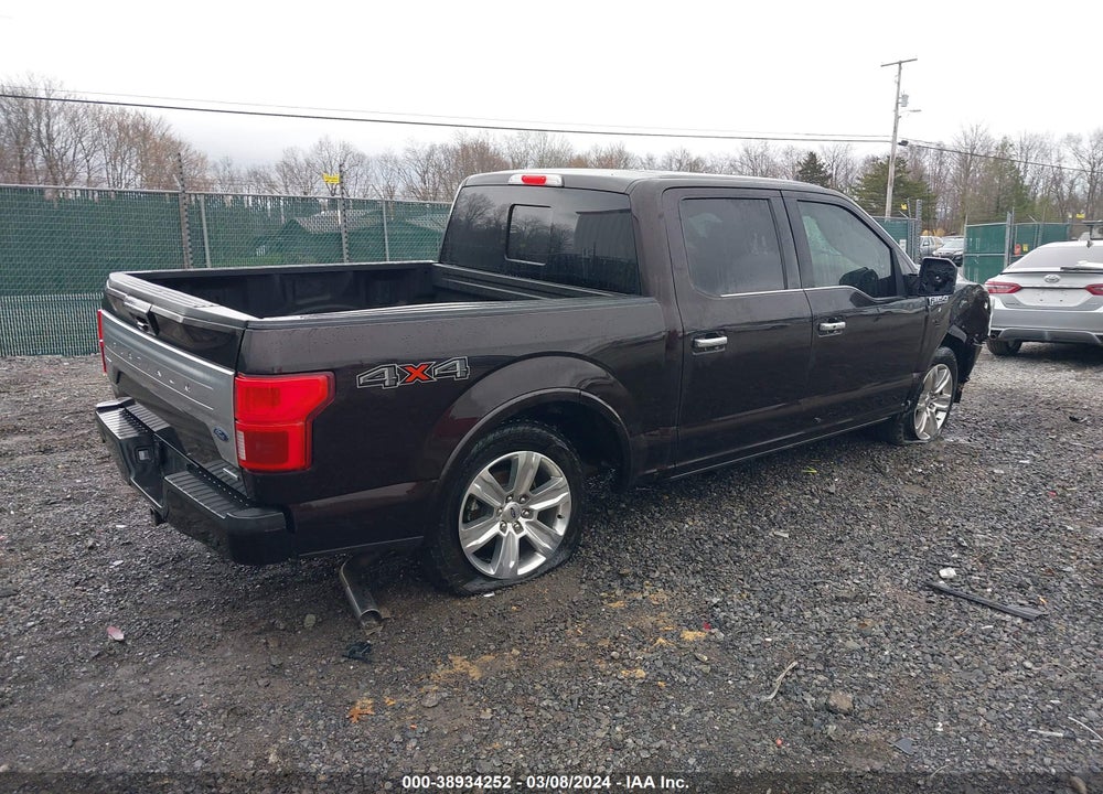 2020 FORD F-150 PLATINUM VIN: 1FTEW1E42LFA47358
