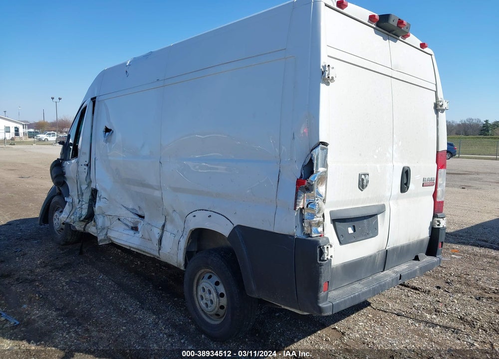 2019 RAM PROMASTER 2500 HIGH ROOF 136 WB VIN: 3C6TRVCG1KE510769