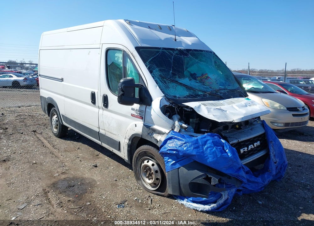 2019 RAM PROMASTER 2500 HIGH ROOF 136 WB VIN: 3C6TRVCG1KE510769