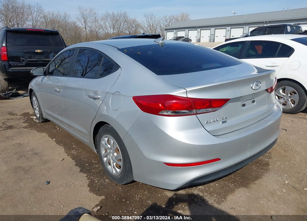 2017 HYUNDAI ELANTRA SE VIN: 5NPD74LF0HH193348