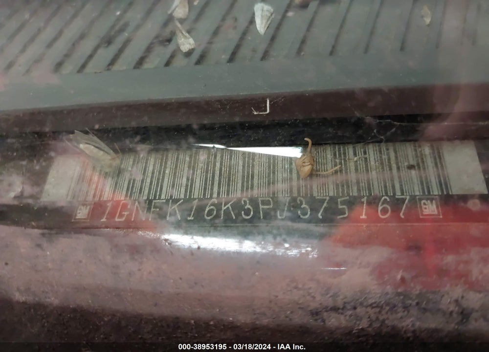 1993 CHEVROLET SUBURBAN K1500 VIN: 1GNFK16K3PJ375167