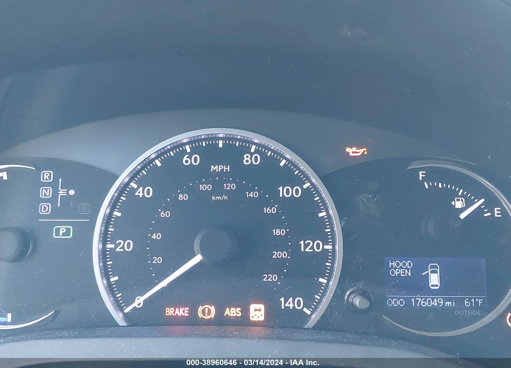 2012 LEXUS CT 200H PREMIUM VIN: JTHKD5BH5C2099726