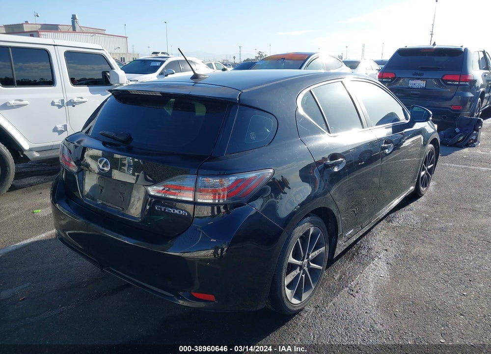 2012 LEXUS CT 200H PREMIUM VIN: JTHKD5BH5C2099726
