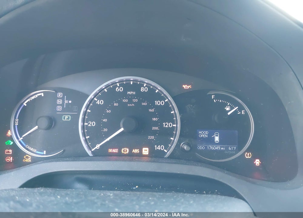 2012 LEXUS CT 200H PREMIUM VIN: JTHKD5BH5C2099726