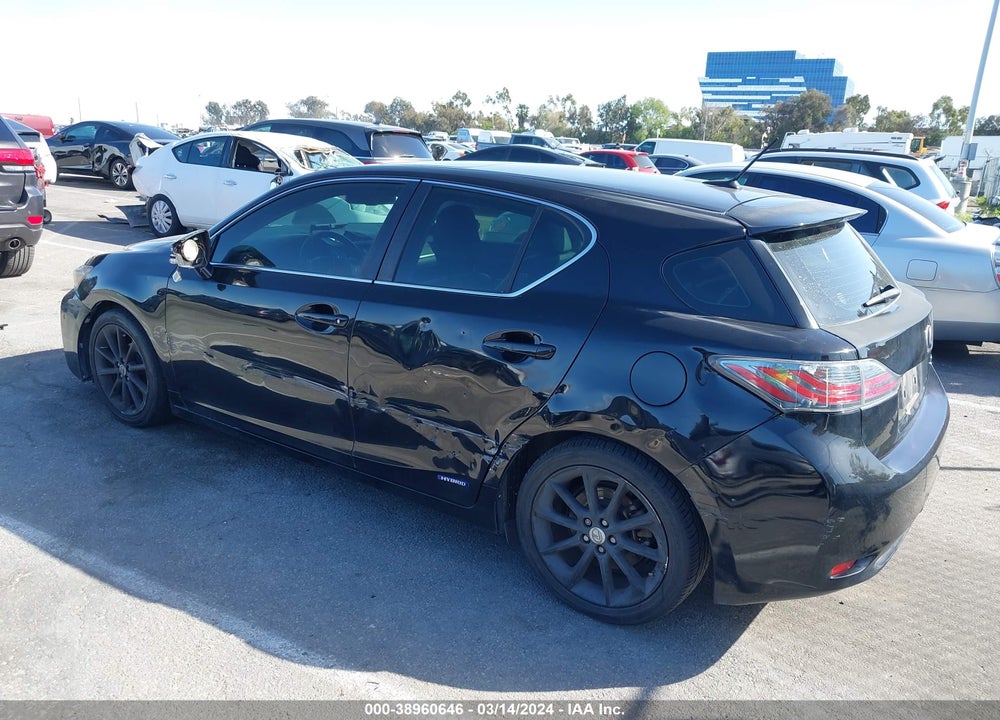 2012 LEXUS CT 200H PREMIUM VIN: JTHKD5BH5C2099726