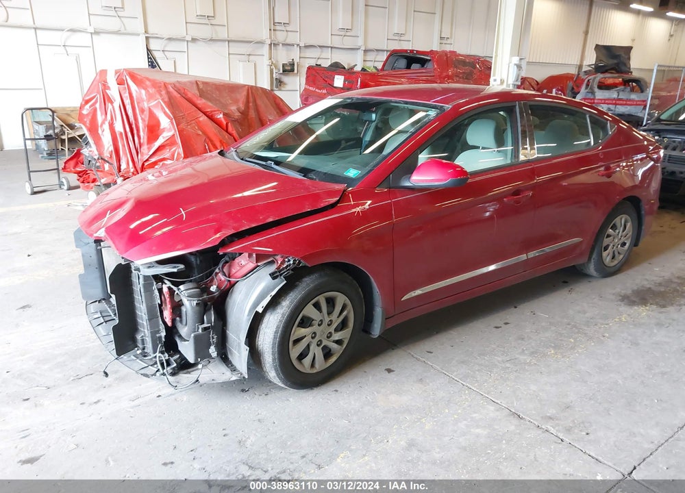 2018 HYUNDAI ELANTRA SE VIN: KMHD74LF2JU580894