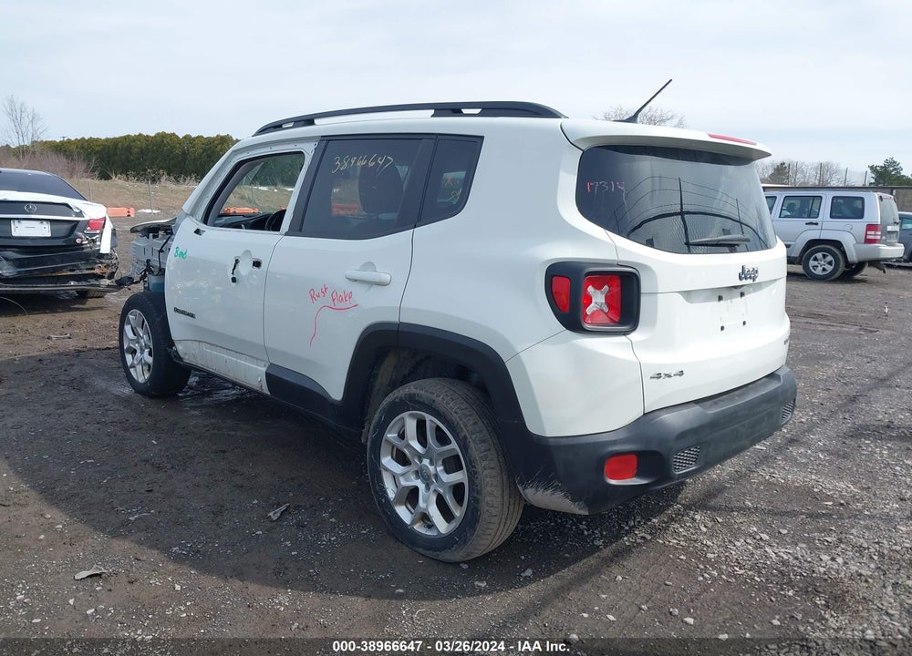 2017 JEEP RENEGADE LATITUDE 4X4 VIN: ZACCJBBB0HPE89025