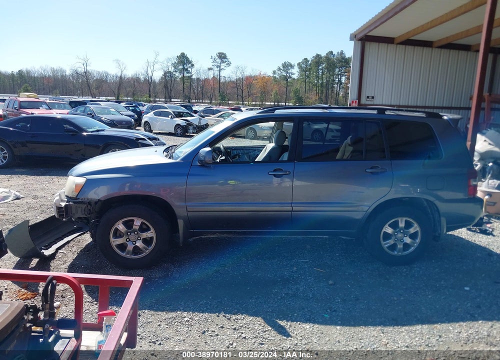 2007 TOYOTA HIGHLANDER V6 VIN: JTEHP21A070205924