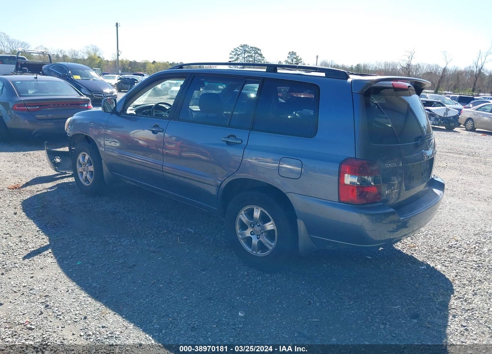 2007 TOYOTA HIGHLANDER V6 VIN: JTEHP21A070205924
