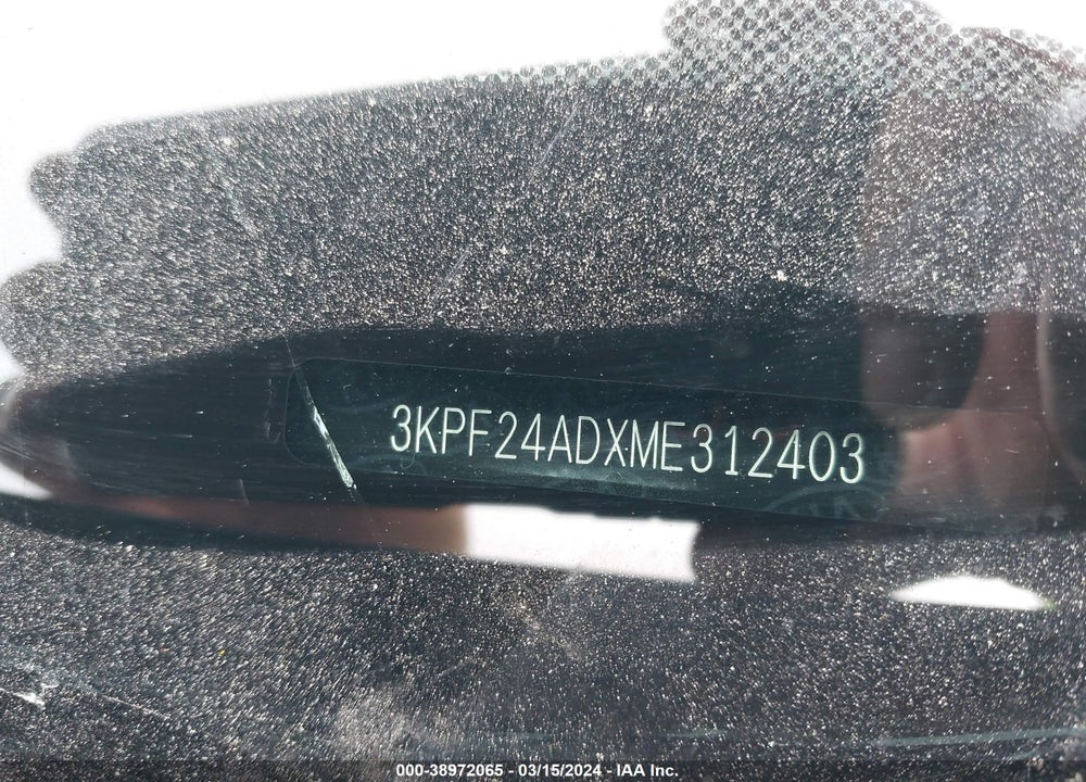 2021 KIA FORTE FE VIN: 3KPF24ADXME312403