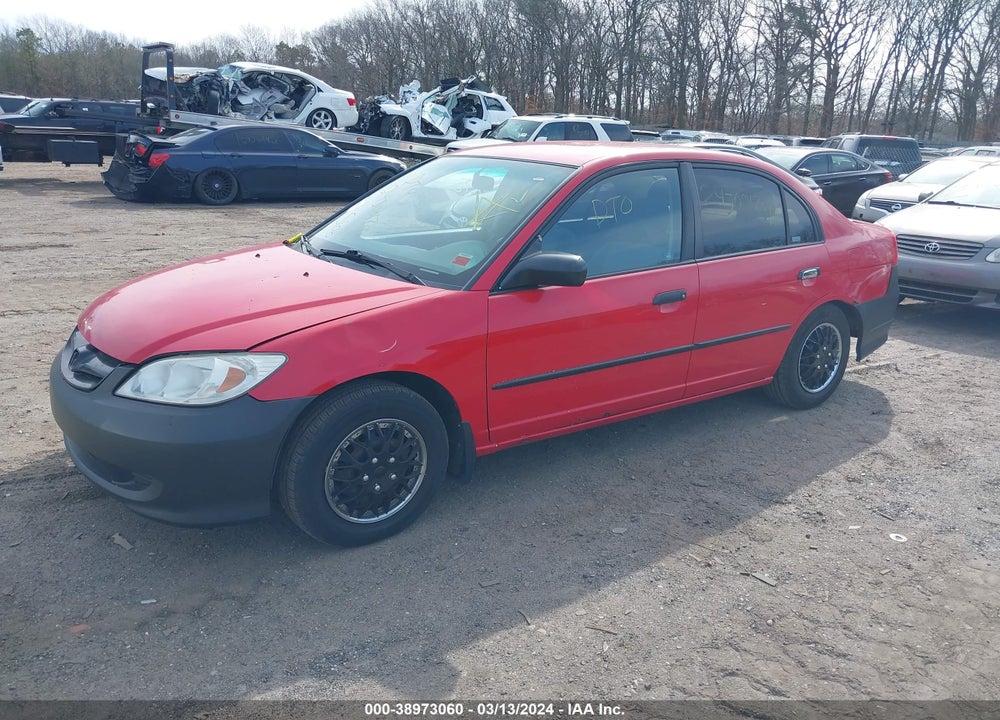 2005 HONDA CIVIC VP VIN: 1HGES16395L003820