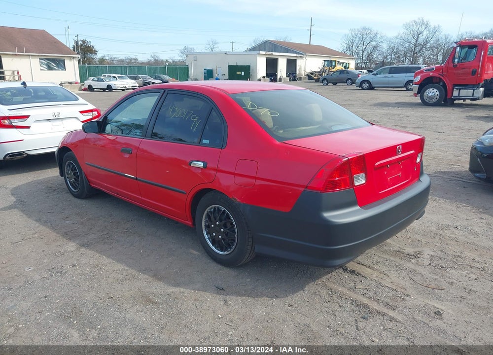 2005 HONDA CIVIC VP VIN: 1HGES16395L003820