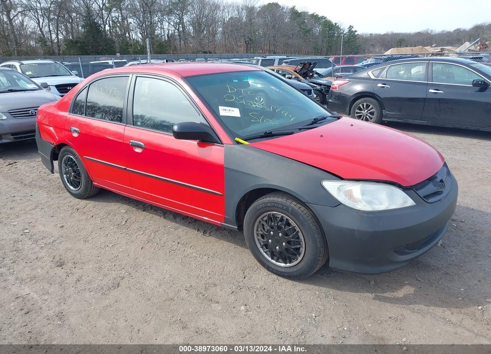 2005 HONDA CIVIC VP VIN: 1HGES16395L003820