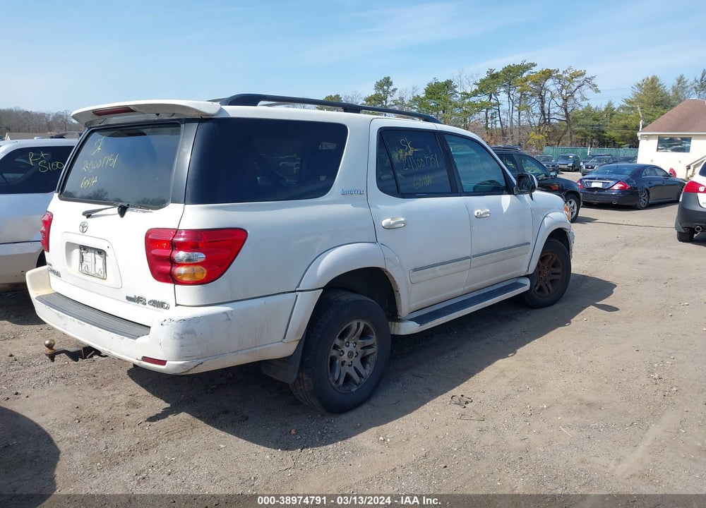 2003 TOYOTA SEQUOIA LIMITED V8 VIN: 5TDBT48AX3S148159
