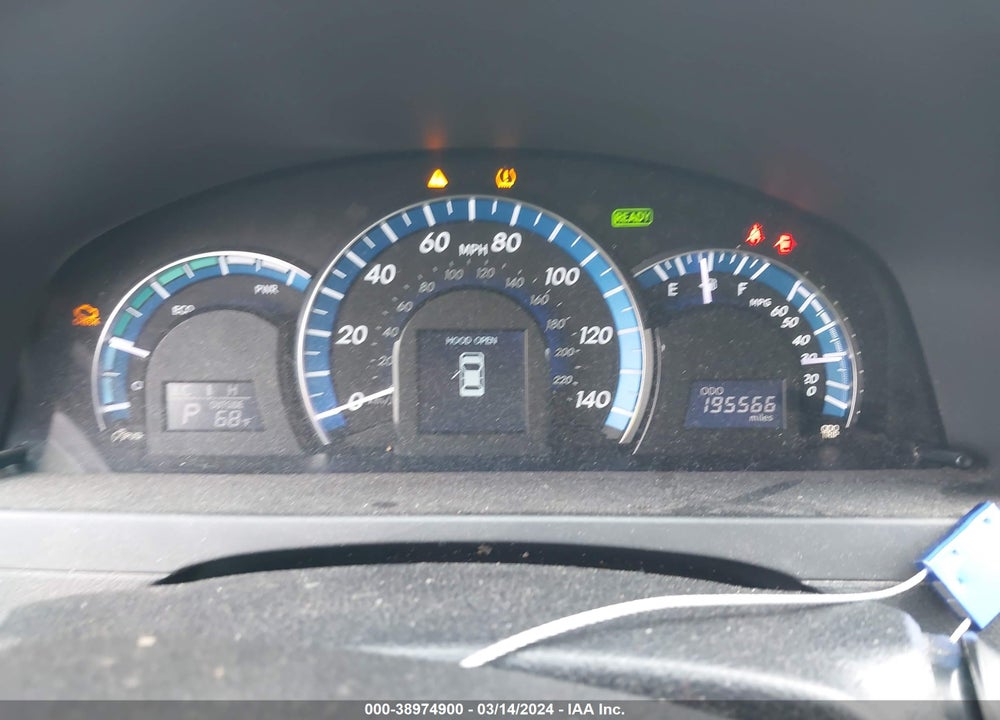 2012 TOYOTA CAMRY HYBRID XLE VIN: 4T1BD1FK0CU010323