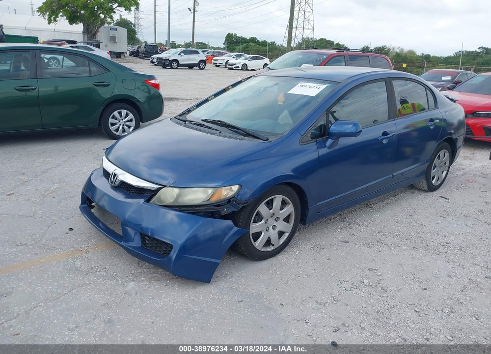 2010 HONDA CIVIC LX VIN: 2HGFA1F59AH563661