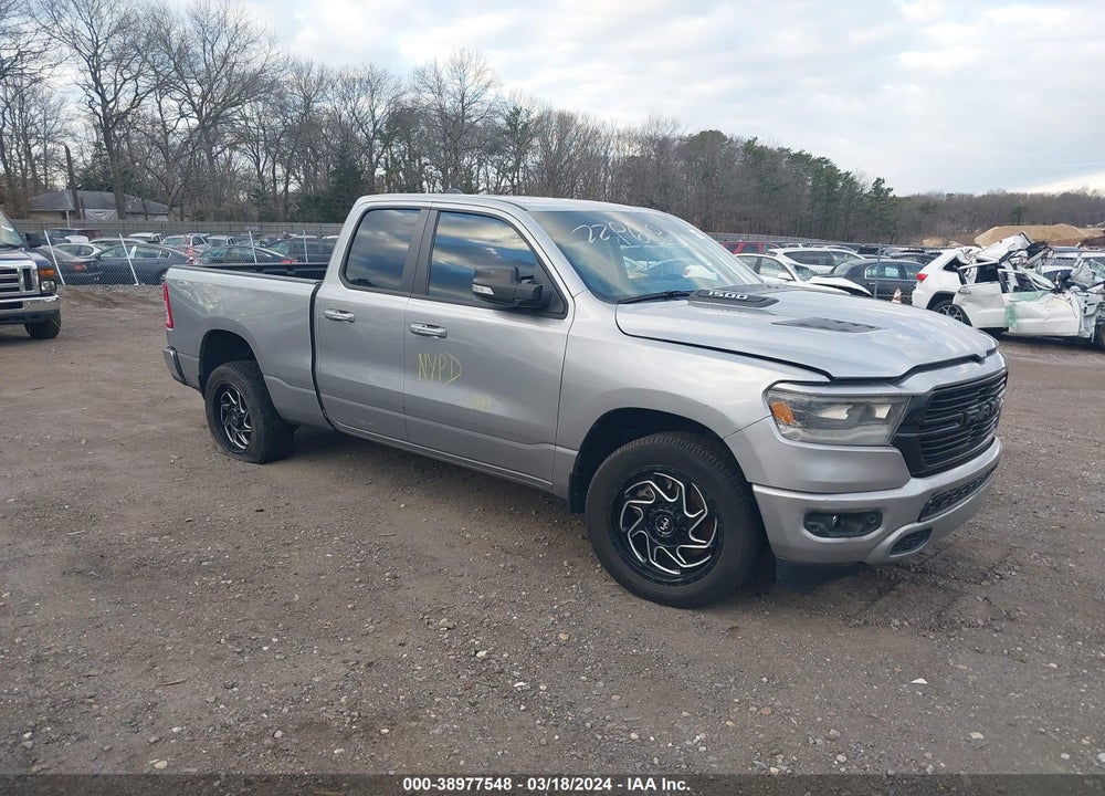 2019 RAM 1500 BIG HORN/LONE STAR QUAD CAB 4X4 6'4 BOX VIN: 1C6SRFBT0KN589704