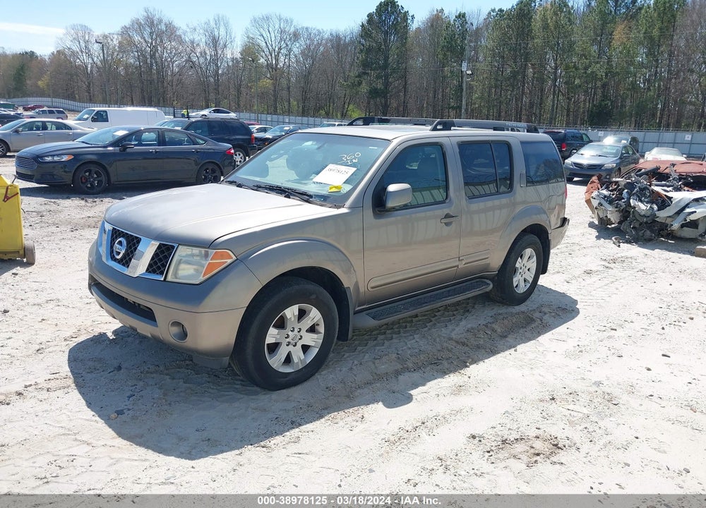 2005 NISSAN PATHFINDER LE VIN: 5N1AR18U45C784675