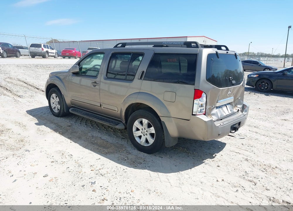 2005 NISSAN PATHFINDER LE VIN: 5N1AR18U45C784675