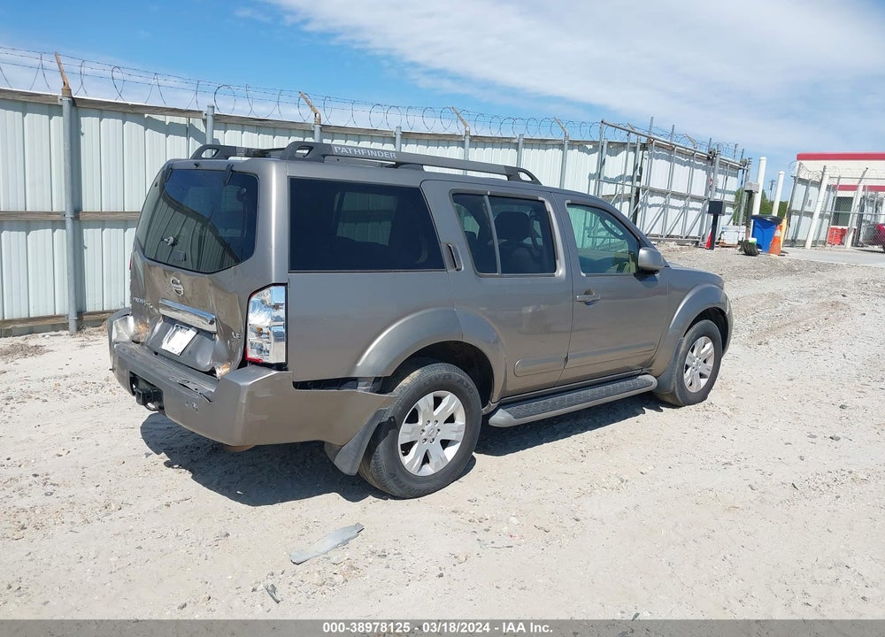 2005 NISSAN PATHFINDER LE VIN: 5N1AR18U45C784675