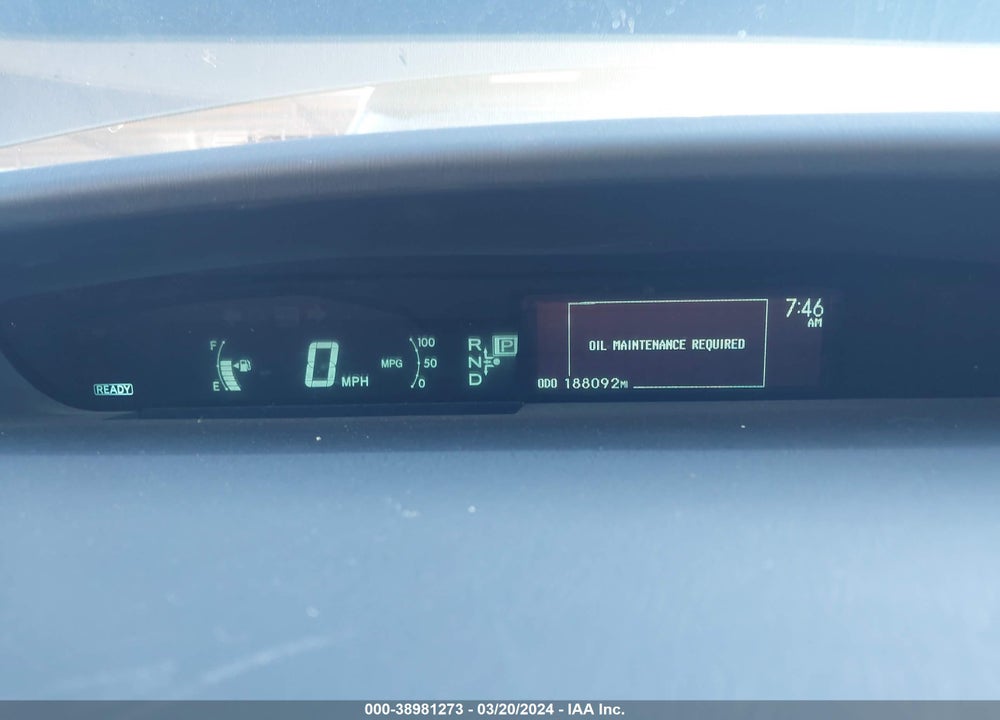 2010 TOYOTA PRIUS III VIN: JTDKN3DU6A1312926