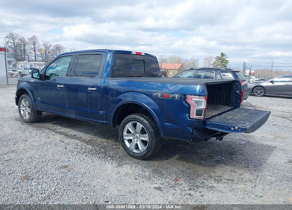 2016 FORD F-150 PLATINUM VIN: 1FTEW1EG6GFC06124