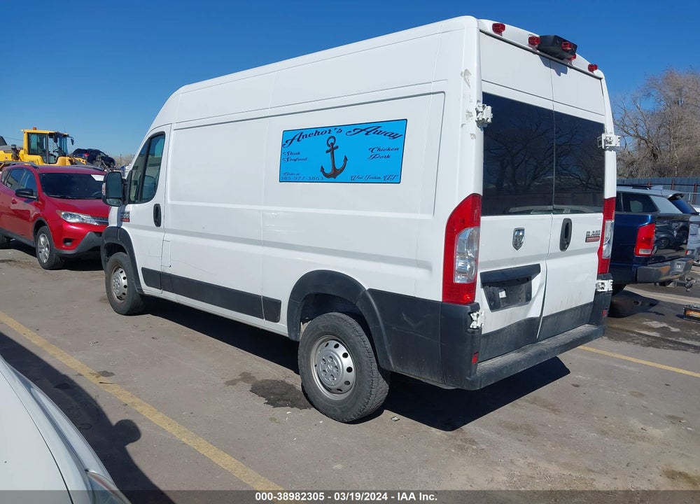 2020 RAM PROMASTER 1500 HIGH ROOF 136 WB VIN: 3C6TRVBG9LE122787