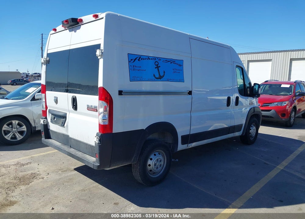2020 RAM PROMASTER 1500 HIGH ROOF 136 WB VIN: 3C6TRVBG9LE122787