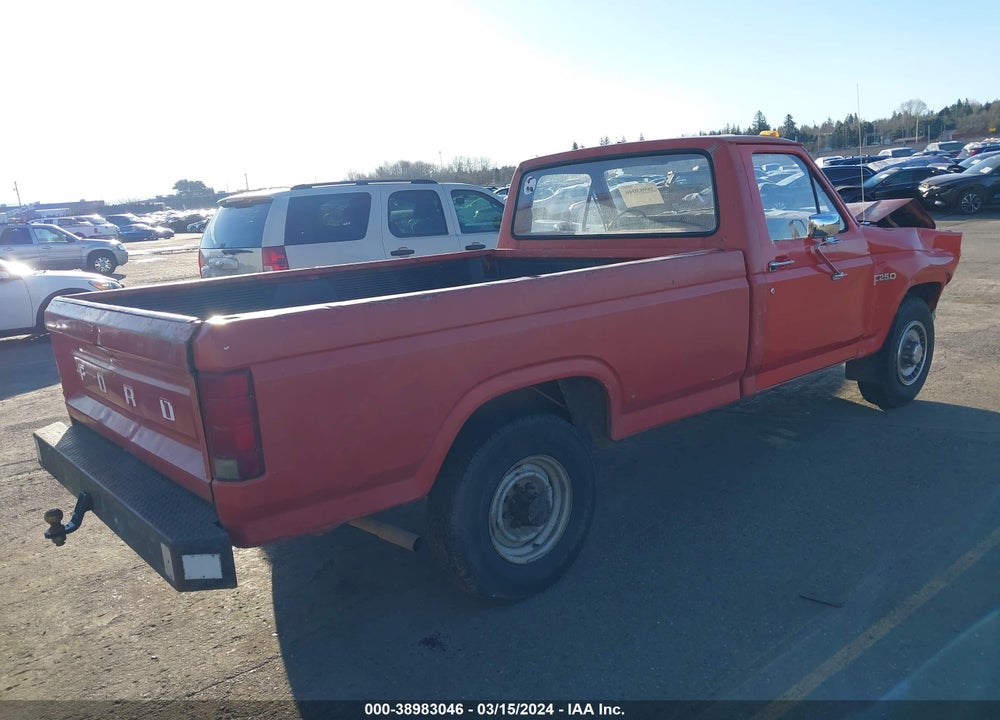 1986 FORD F250 VIN: 2FTHF25Y8GCA52927