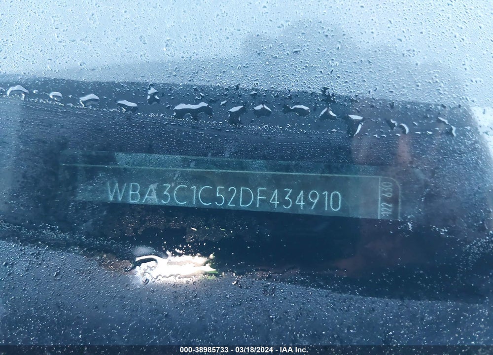 2013 BMW 328I VIN: WBA3C1C52DF434910
