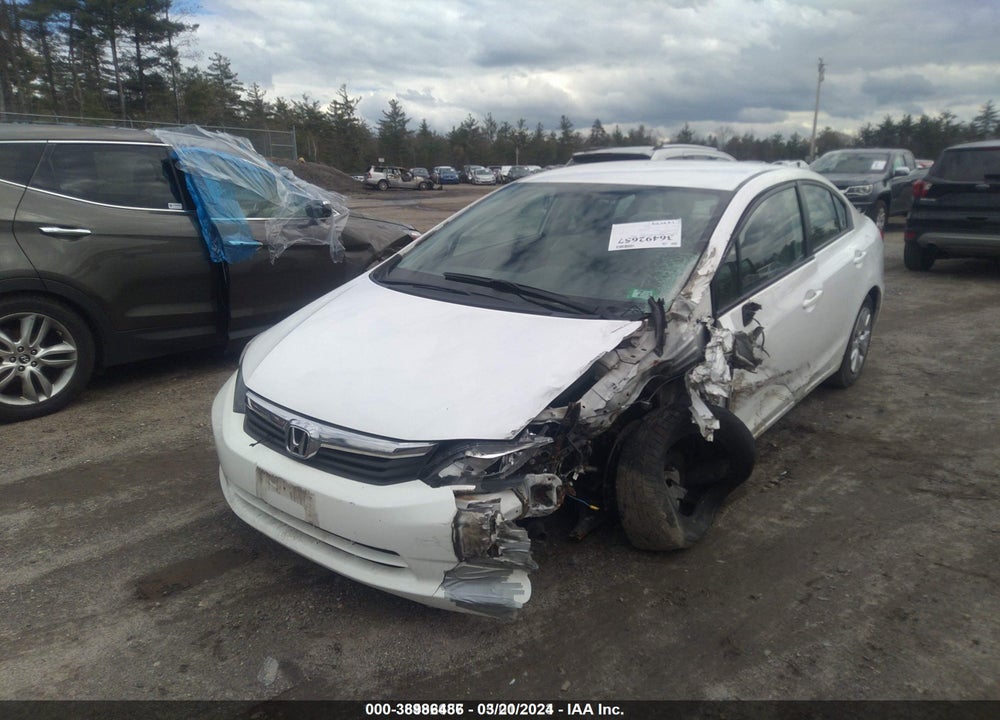 2012 HONDA CIVIC LX VIN: 19XFB2F54CE383195