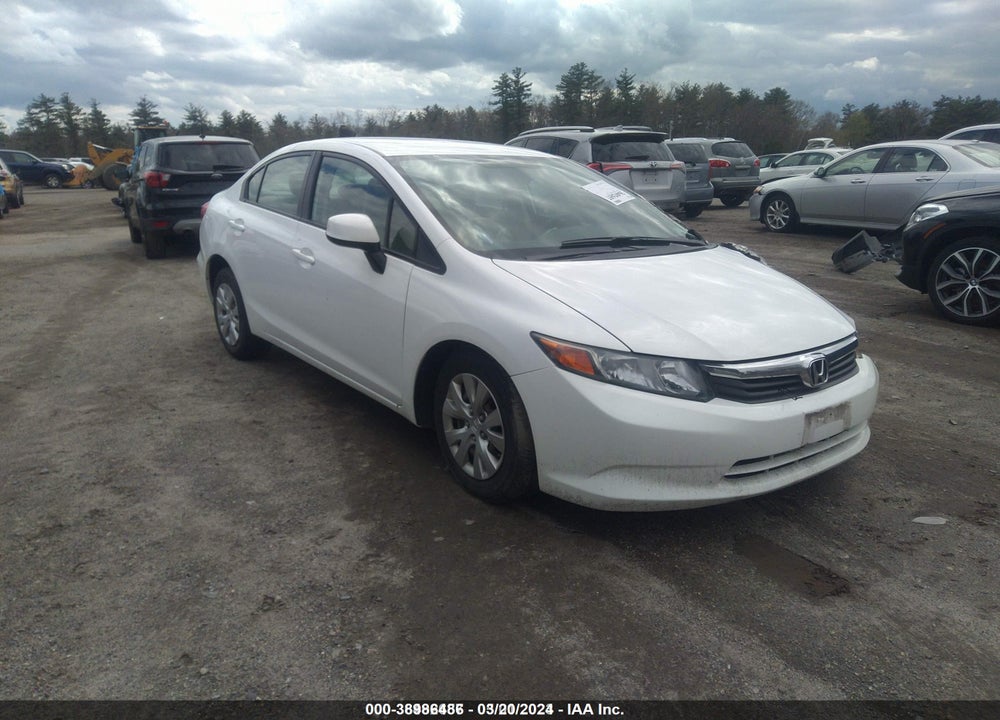 2012 HONDA CIVIC LX VIN: 19XFB2F54CE383195