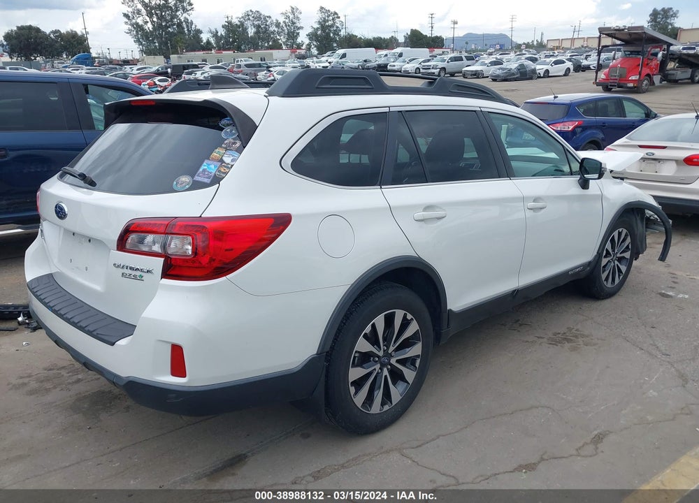 2016 SUBARU OUTBACK 2.5I LIMITED VIN: 4S4BSANC8G3349391