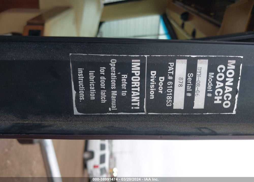 2007 ROADMASTER RAIL MONOCOQUE VIN: 1RF13571071041278