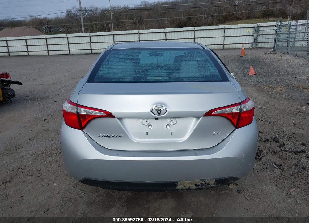 2016 TOYOTA COROLLA LE VIN: 2T1BURHE6GC669536
