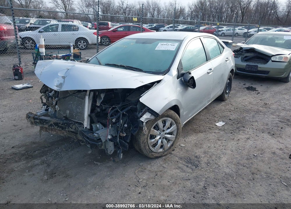 2016 TOYOTA COROLLA LE VIN: 2T1BURHE6GC669536