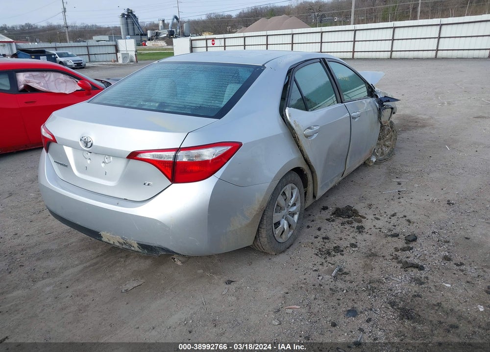 2016 TOYOTA COROLLA LE VIN: 2T1BURHE6GC669536