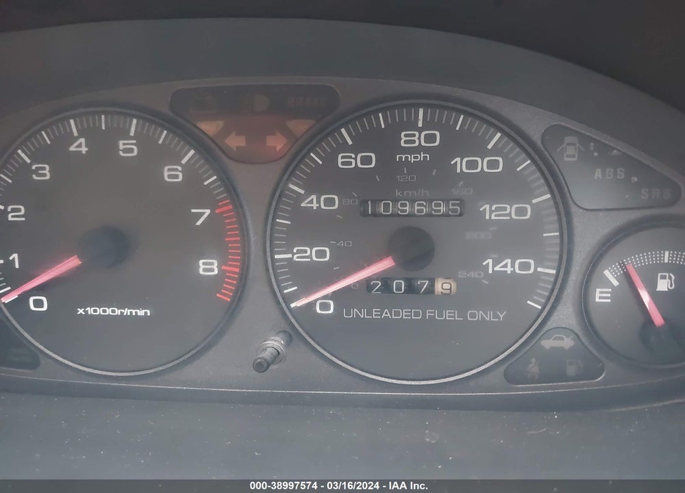 1998 ACURA INTEGRA GS VIN: JH4DC4360WS009969