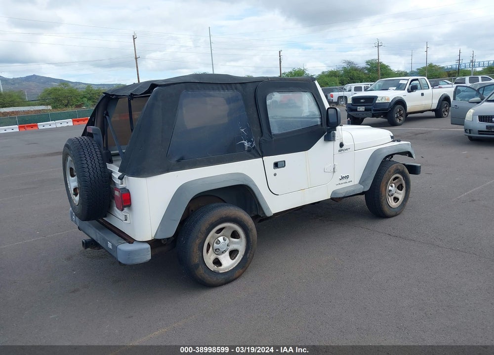 2003 JEEP WRANGLER SPORT VIN: 1J4FA49S23P337956