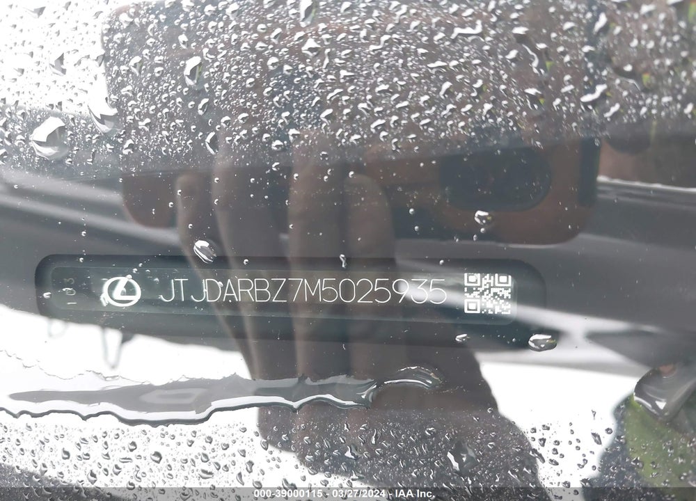 2021 LEXUS NX 300 VIN: JTJDARBZ7M5025935