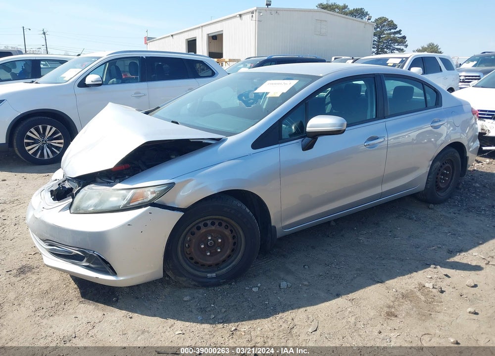 2014 HONDA CIVIC LX VIN: 19XFB2F52EE058077