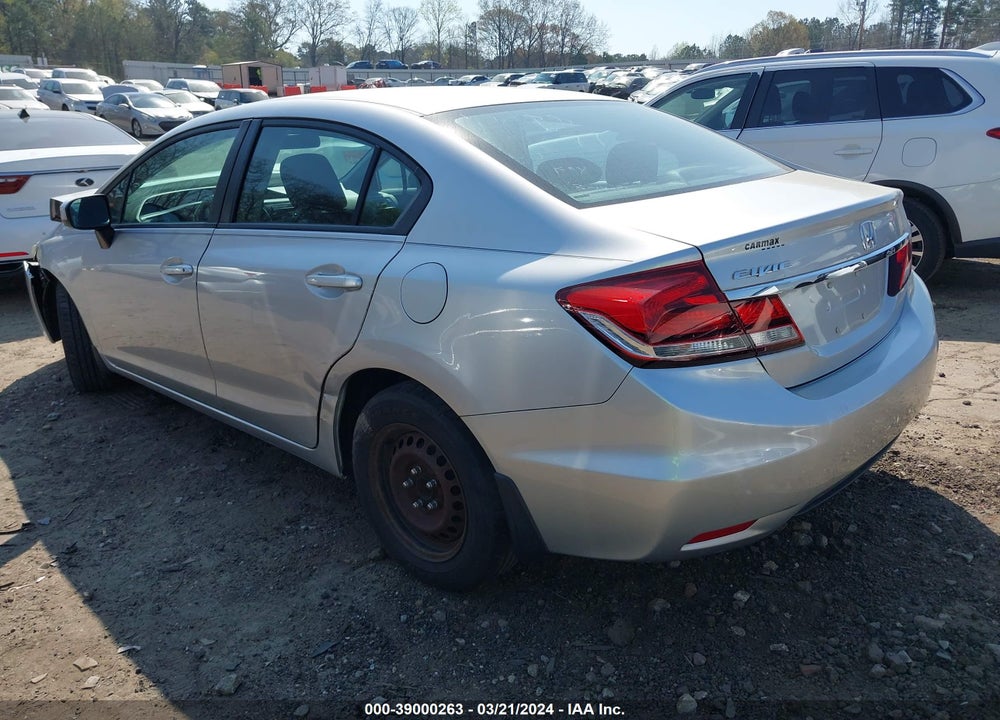 2014 HONDA CIVIC LX VIN: 19XFB2F52EE058077