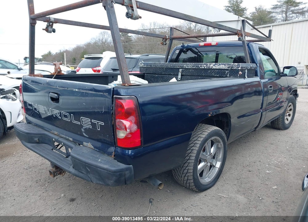 2006 CHEVROLET SILVERADO 1500 WORK TRUCK VIN: 3GCEK14Z96G161921