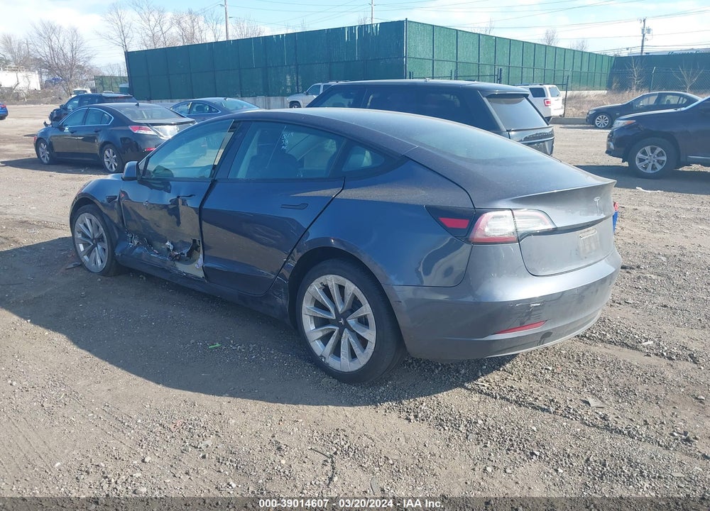 2022 TESLA MODEL 3 REAR-WHEEL DRIVE VIN: 5YJ3E1EA2NF286920