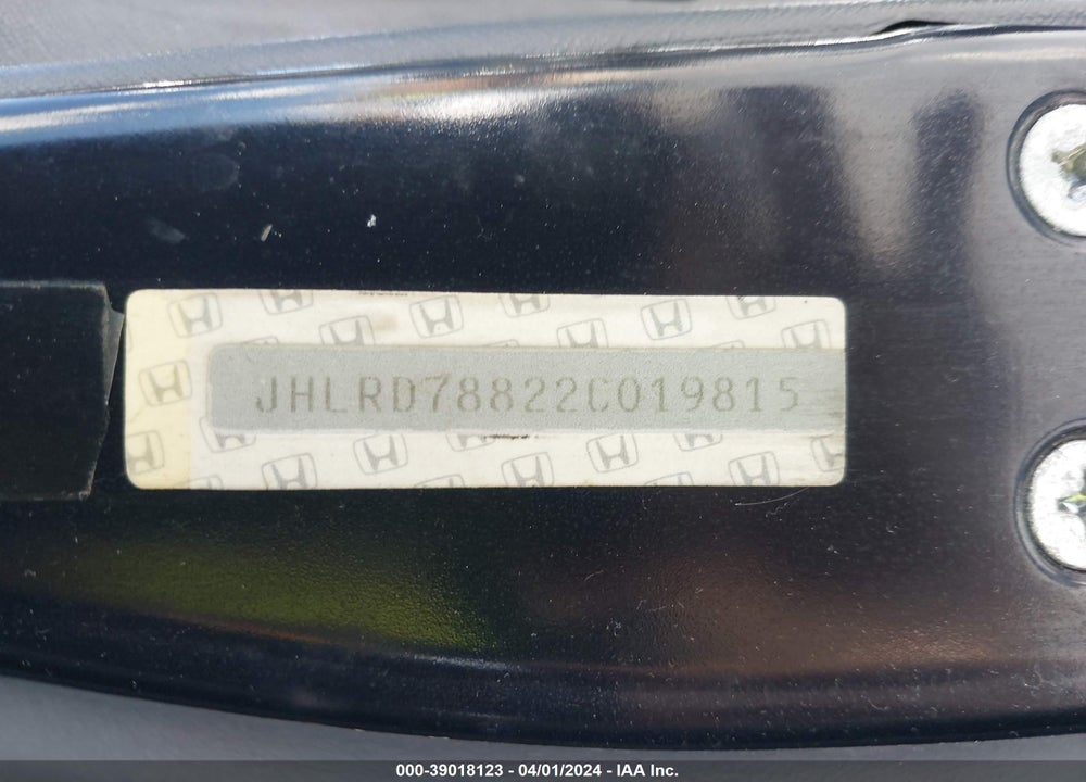 2002 HONDA CR-V EX VIN: JHLRD78822C019815