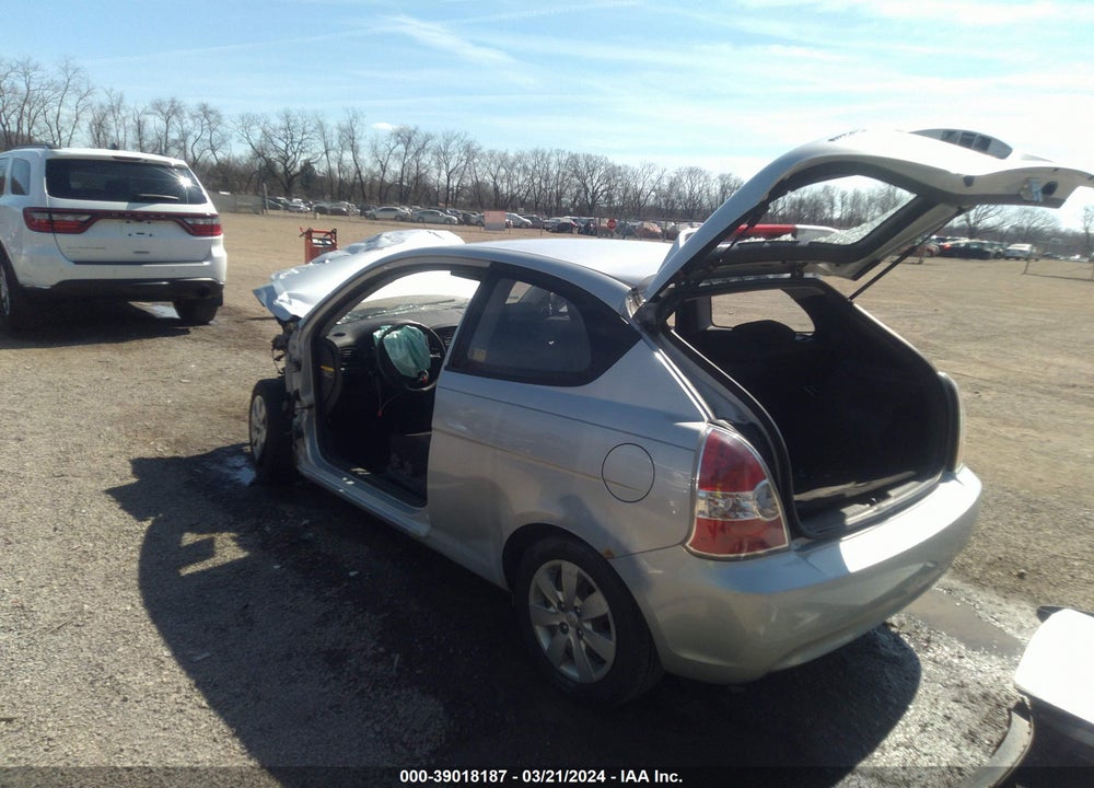 2008 HYUNDAI ACCENT GS VIN: KMHCM36C98U084534