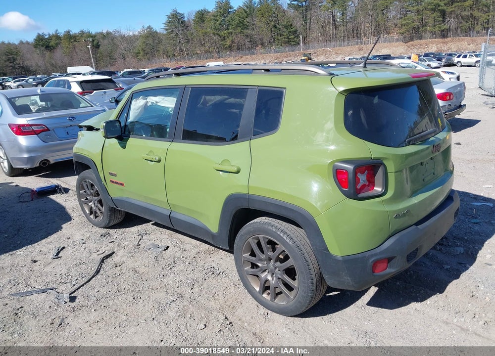 2016 JEEP RENEGADE 75TH ANNIVERSARY VIN: ZACCJBBT2GPE16908