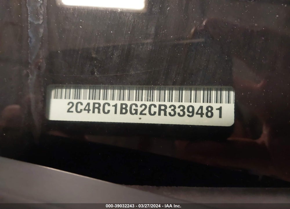 2012 CHRYSLER TOWN & COUNTRY TOURING VIN: 2C4RC1BG2CR339481